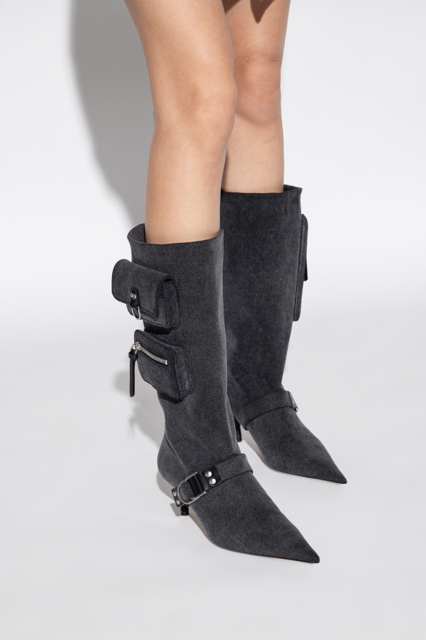 Blumarine ‘Jeannie’ heeled boots in denim